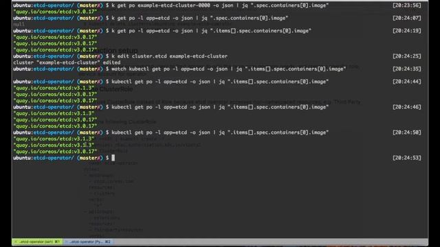 etcd operator demo (no voice)