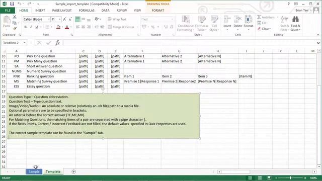 How to Import Questions From an Excel Document