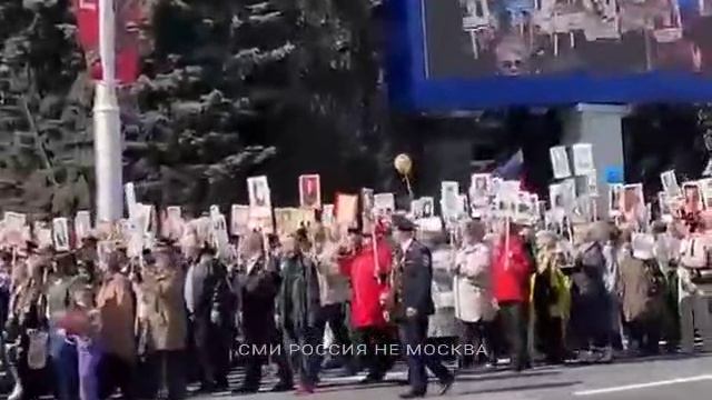 Более 100 тысяч кузбассцев вышли 9 мая на шествие «Бессмертный полк» — 50 тысяч в Кемерове
