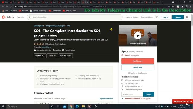 Paid Udemy Courses For Free With Certificates | Certified Free Online Courses | #UdemyCoupons |