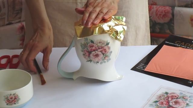 Decoupage of ceramic Vase & Jug Epoxy Resin DIY ideas
