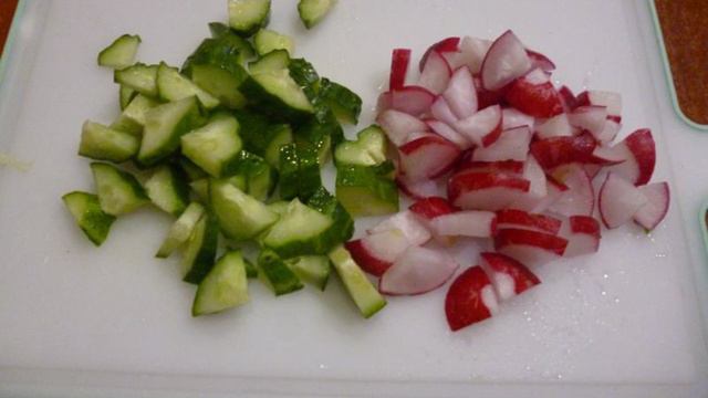 Овощной салат со сметанной заправкой