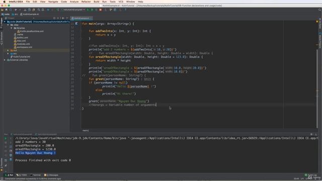 7  Function declarations and usage in Kotlin