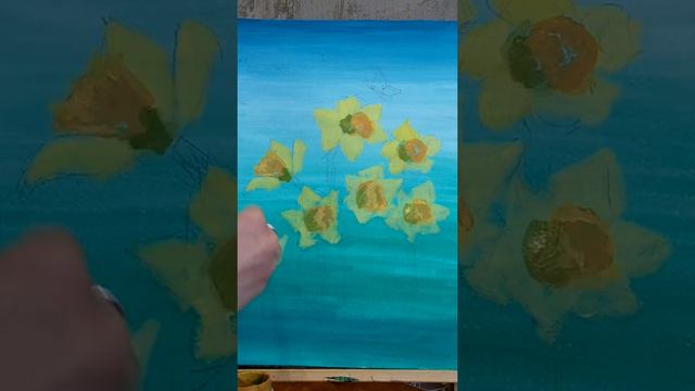 Цветы. Гуашь. Часть 1.