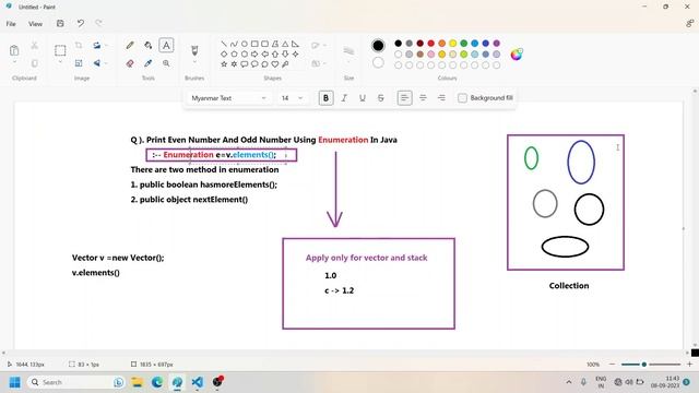 Print Even Number Using Enumeration Concept | Java | Vector and Stack