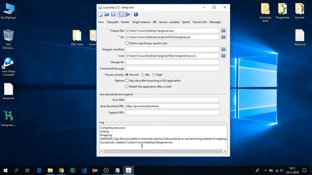 Java Game Programming - HangMan Part-28 (jar to .exe and Release)