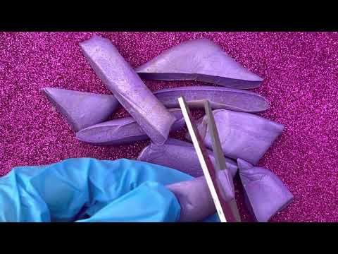 Cutting purple slime