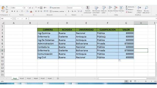 practica #2 EXCEL