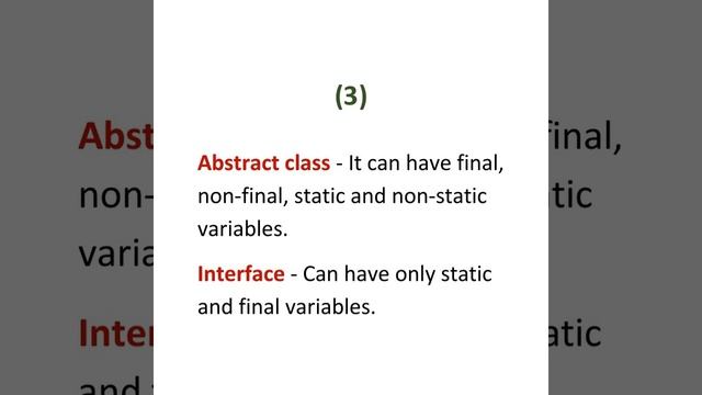 Difference between Interface & abstract class @javasip-official#java #interview #abstractclass #int