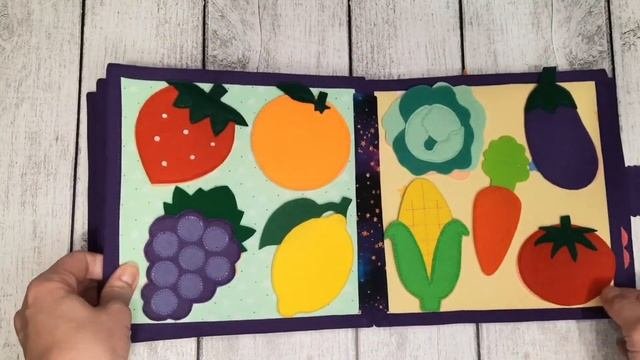 Книга на липучках из фетра для детей
