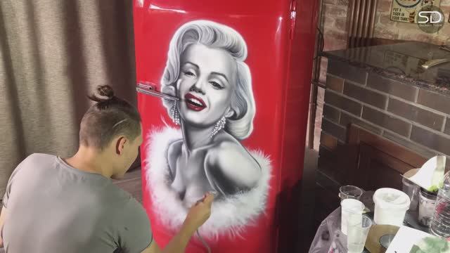 Вторая жизнь старого холодильника ЗИЛ ! авторский декор своими руками!