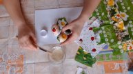 Поделка в технике декупаж "Пасхальные яйца"
