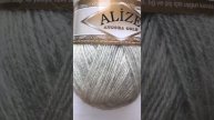 Подробный обзор пряжи Alize Angora Gold(Полушерсть с ангорой) №208 Светло-серый меланж