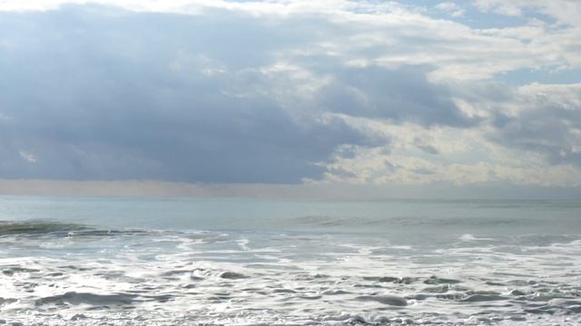 Волны, море, пена, облака/Wave/Качество 4К 3840×2160