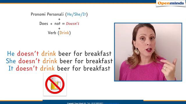 Present Simple Forma negativa- leizione in italiano