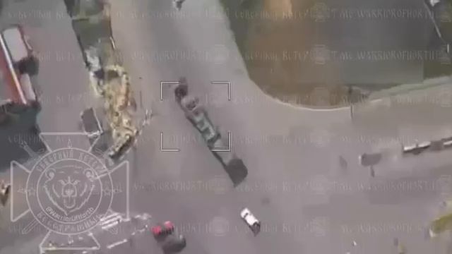 Харьков, уничтожение бронетехники на тягаче