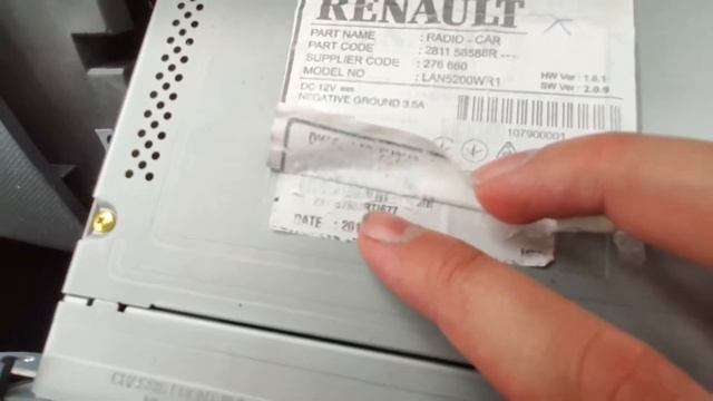 Dacia / Renault radio code for free