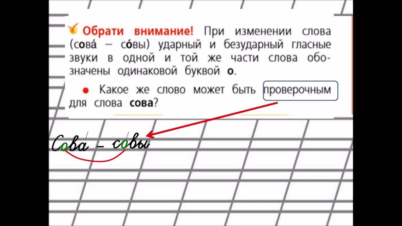 1 класс. Как обозначить безударный гласный?