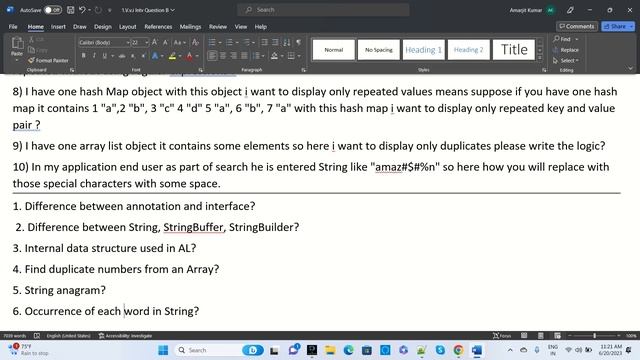 Java8 Spring Boot Microservice Kafka AWS SQL Interview Question and Answer for experience & fresher