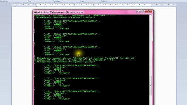 MONGODB UPDATE MULTIPLE DOCUMENTS DEMO