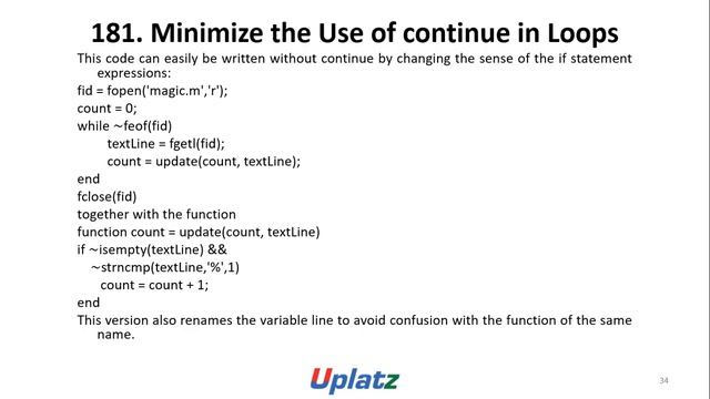 MATLAB Coding Guidelines - part 4 | Learn MATLAB Programming | Become an Embedded Engineer | Uplatz