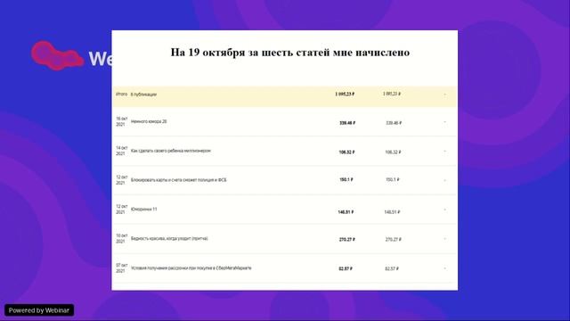 Вебинар "Особенности заработка на Яндекс Дзен и Мейл Пульс"