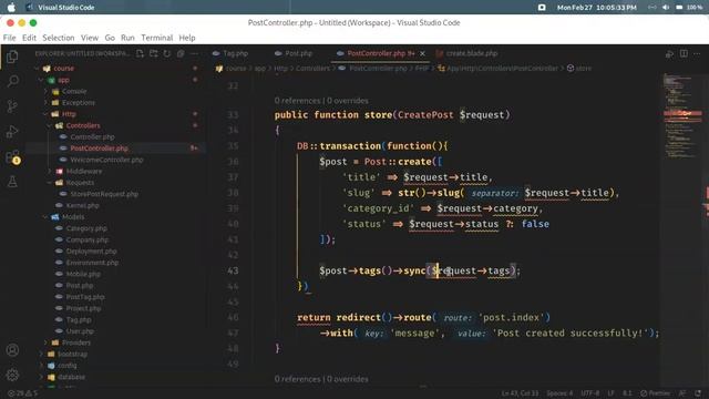 Refactoring Many To Many Relationship Store Data Code - Laravel 10