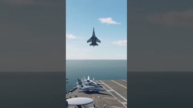 Su-27 Carrier Landing With a Cobra