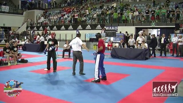 Petrosian Vrezh RUS v Colm Carroll IRL Junior WAKO World Championships 2014