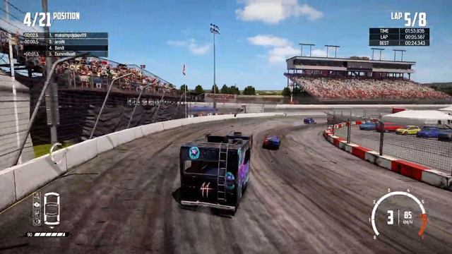 Wreckfest A Class Motorhome Is Really Good At Short Circuits - Online Race | 2K60FPS Gameplay