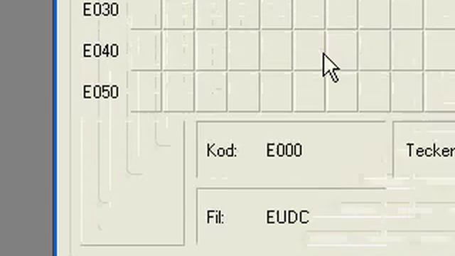 Font editor in Windows XP