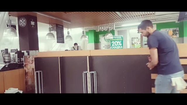 УСТАНОВКА СТЕНКИ В КАФЕ (ПЕРЕКРЕСТОК СПБ)