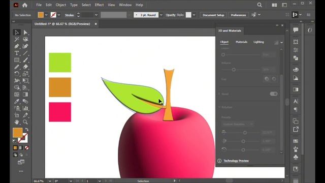 Apple draw in illustrator | how to make creative idea illustrator | illustrator design idea