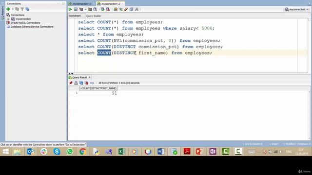 64 Функция COUNT / SQL для начинающих с нуля до сертификата Oracle