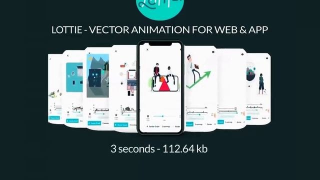 I will create lottie json animation vector svg animated gif lottie for website app