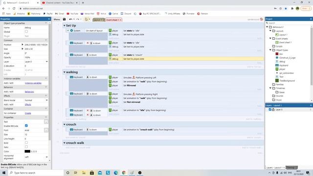 Crouch Walk Game Mechanic - Construct 3 Tutorial