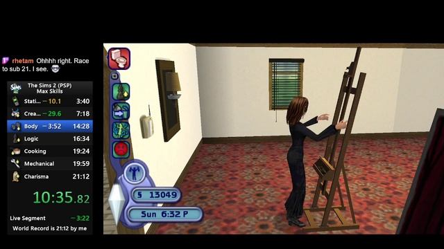 [World Record] The Sims 2 PSP Max Skills Speedrun in 20:53 | PPSSPP Emulator