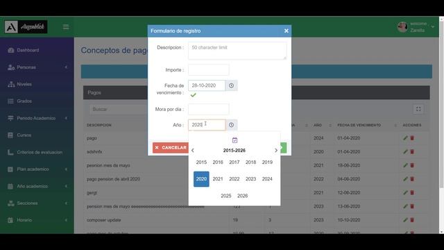 Sistema intranet para colegios