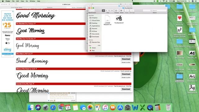 How to download and install a font on mac from dafont.com and use in Cricut Design Space