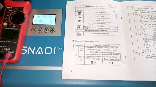 2135587454 test Parameter SNADI 6000W 48vdc Pure sine wave inverter power 6000 watt
