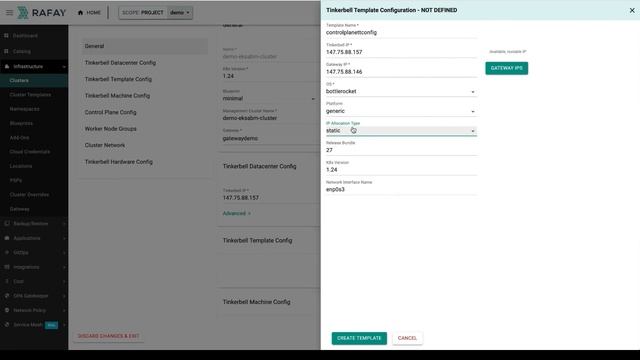 EKS Anywhere (EKS-A) BareMetal Provisioning using Rafay Kubernetes Operations Platform