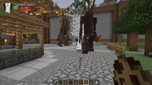 Minecraft LORD OF THE RINGS MOD / FIGHT AND DEFEND YOUR VILLAGE FROM MOBS!! Minecraft