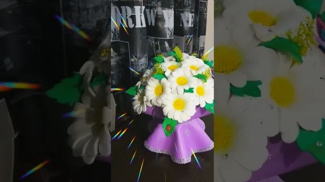 Ромашки на плафоне. Светильник.