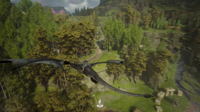 Hogwarts Legacy Black Flying Dragon Mount (Mod Showcase)