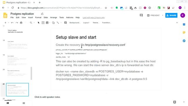 PostgreSQL replication by example