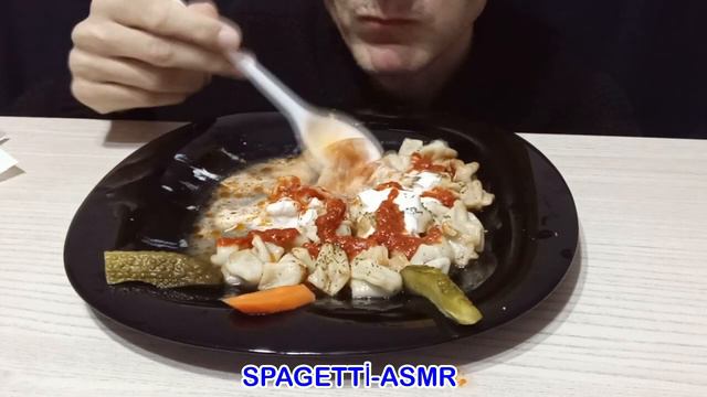 ASMR MANTI TURŞU | TÜRK YEMEK | Turkish Ravioli Food | Eating Sounds MUKBANG