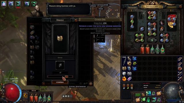 PATH OF EXILE 3.15 - PRINTING CURRENCY WITH THE HAGGLER?! - 50 EXOTIC COINAGE WINDOWS!!