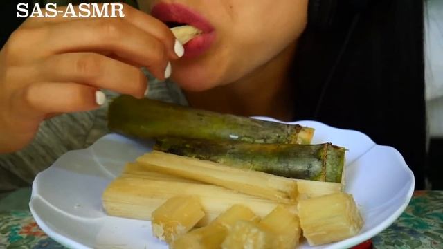 ASMR Sugarcane (Crunchy and Juicy EATING SOUNDS) | SAS-ASMR