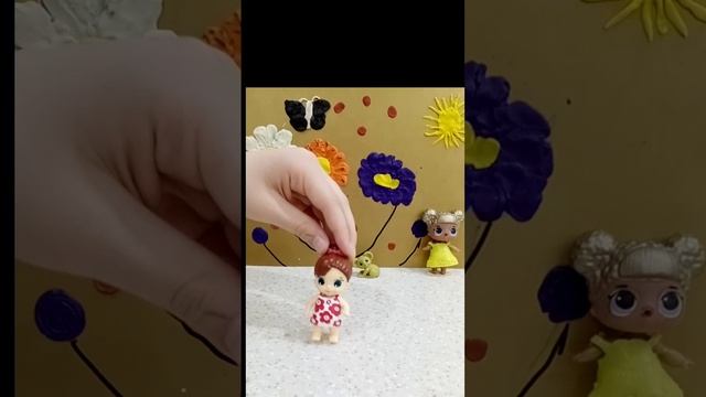 куколки, лол, картина из пластилина
