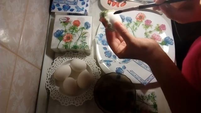 ЯЙЦА ПАСХАЛЬНЫЕ,  ПРОСТО и БЫСТРО,  ДЕКУПАЖ